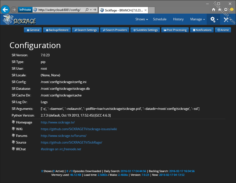 SickRage v7.0.23